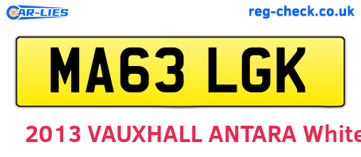 MA63LGK are the vehicle registration plates.