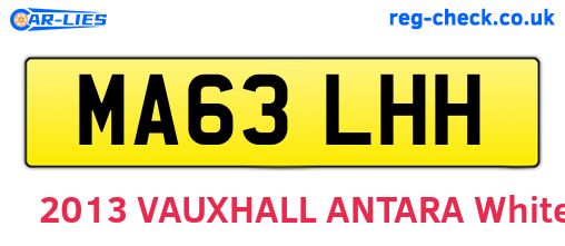 MA63LHH are the vehicle registration plates.