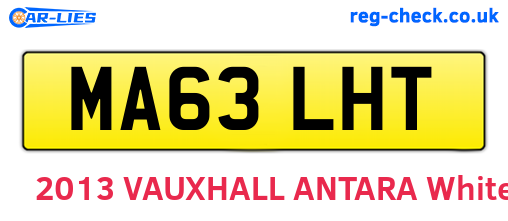 MA63LHT are the vehicle registration plates.