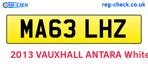 MA63LHZ are the vehicle registration plates.