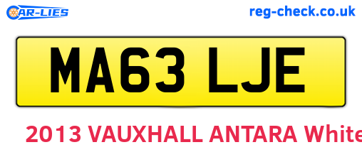 MA63LJE are the vehicle registration plates.
