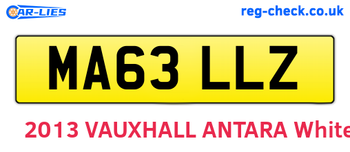 MA63LLZ are the vehicle registration plates.