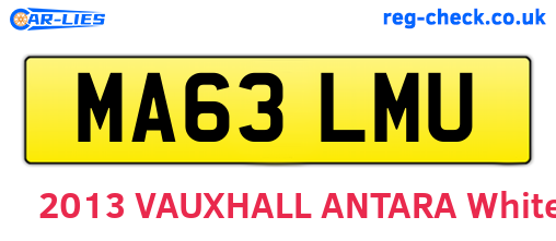 MA63LMU are the vehicle registration plates.