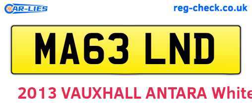 MA63LND are the vehicle registration plates.