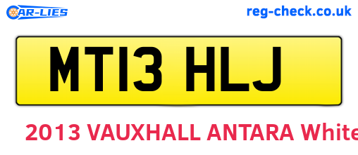 MT13HLJ are the vehicle registration plates.