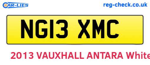 NG13XMC are the vehicle registration plates.