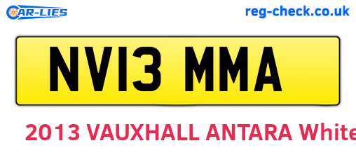 NV13MMA are the vehicle registration plates.