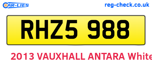 RHZ5988 are the vehicle registration plates.