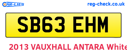 SB63EHM are the vehicle registration plates.
