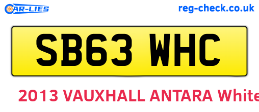 SB63WHC are the vehicle registration plates.