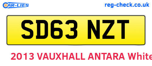 SD63NZT are the vehicle registration plates.