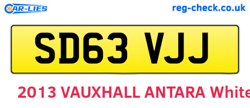 SD63VJJ are the vehicle registration plates.