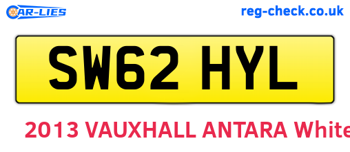 SW62HYL are the vehicle registration plates.