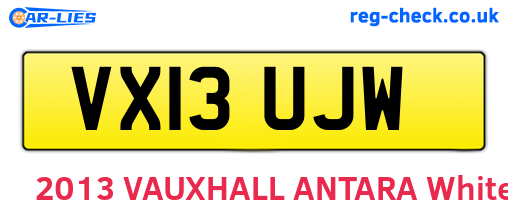 VX13UJW are the vehicle registration plates.