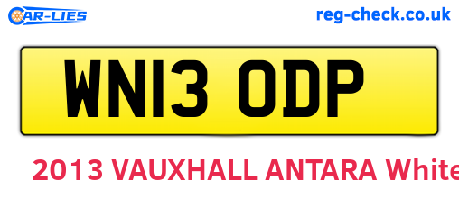 WN13ODP are the vehicle registration plates.