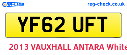 YF62UFT are the vehicle registration plates.