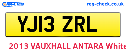 YJ13ZRL are the vehicle registration plates.