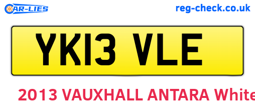 YK13VLE are the vehicle registration plates.