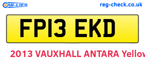 FP13EKD are the vehicle registration plates.