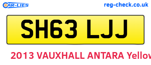 SH63LJJ are the vehicle registration plates.
