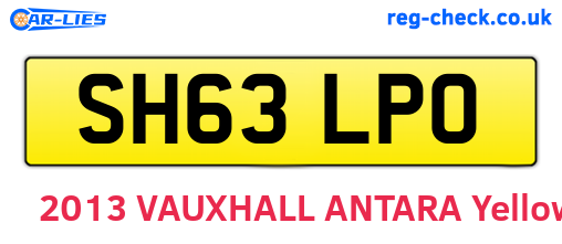 SH63LPO are the vehicle registration plates.