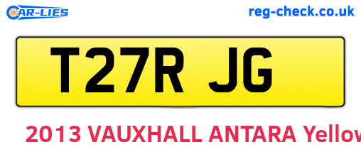 T27RJG are the vehicle registration plates.