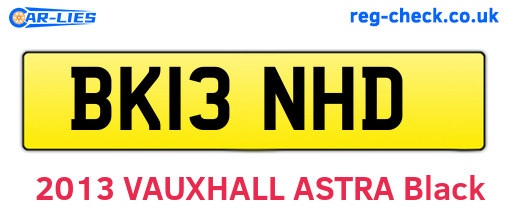 BK13NHD are the vehicle registration plates.