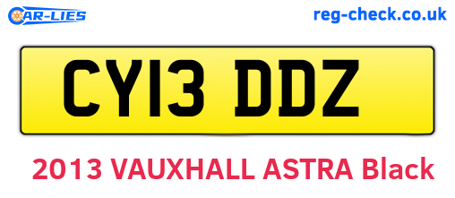 CY13DDZ are the vehicle registration plates.