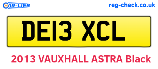 DE13XCL are the vehicle registration plates.