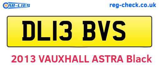 DL13BVS are the vehicle registration plates.