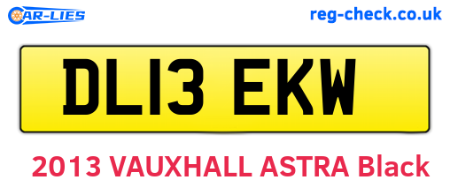 DL13EKW are the vehicle registration plates.