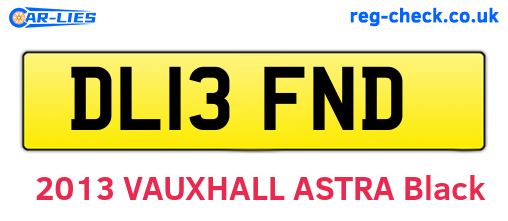 DL13FND are the vehicle registration plates.