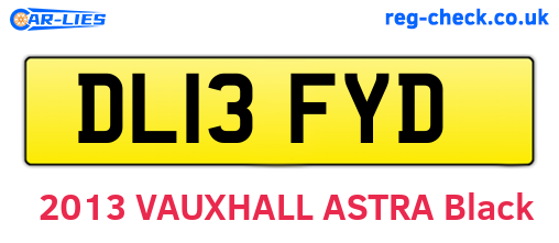 DL13FYD are the vehicle registration plates.