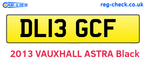 DL13GCF are the vehicle registration plates.