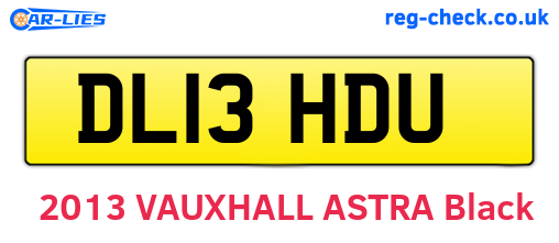 DL13HDU are the vehicle registration plates.
