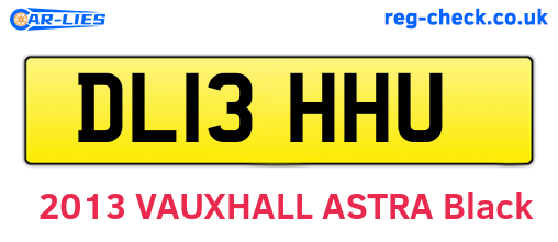 DL13HHU are the vehicle registration plates.