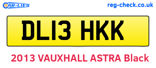 DL13HKK are the vehicle registration plates.
