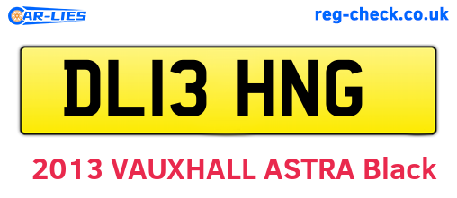 DL13HNG are the vehicle registration plates.