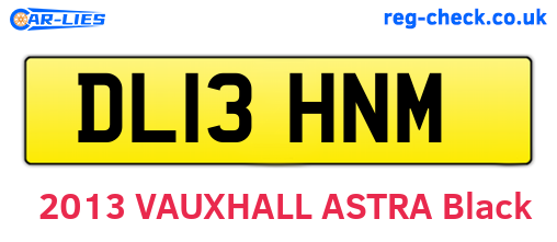 DL13HNM are the vehicle registration plates.