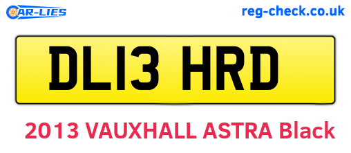 DL13HRD are the vehicle registration plates.