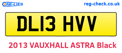 DL13HVV are the vehicle registration plates.