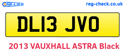DL13JVO are the vehicle registration plates.
