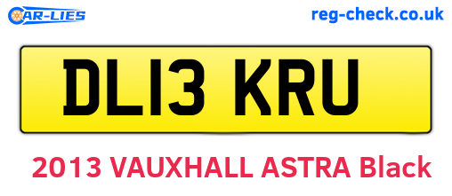 DL13KRU are the vehicle registration plates.