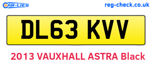 DL63KVV are the vehicle registration plates.