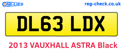DL63LDX are the vehicle registration plates.