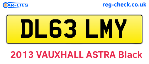 DL63LMY are the vehicle registration plates.