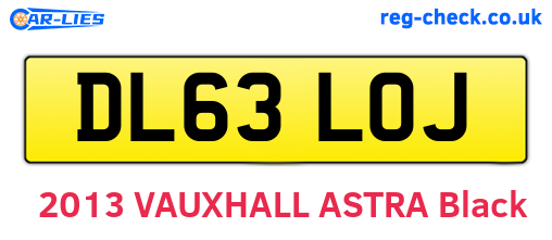 DL63LOJ are the vehicle registration plates.