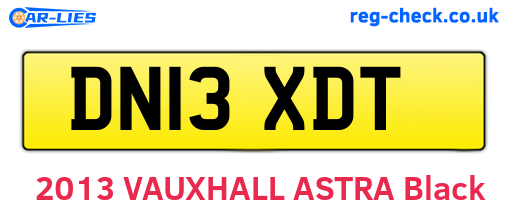DN13XDT are the vehicle registration plates.