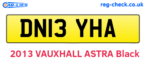 DN13YHA are the vehicle registration plates.