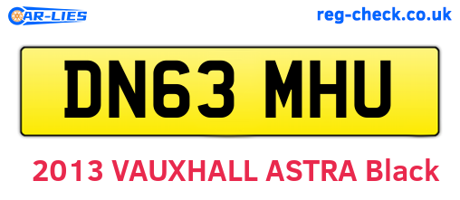 DN63MHU are the vehicle registration plates.